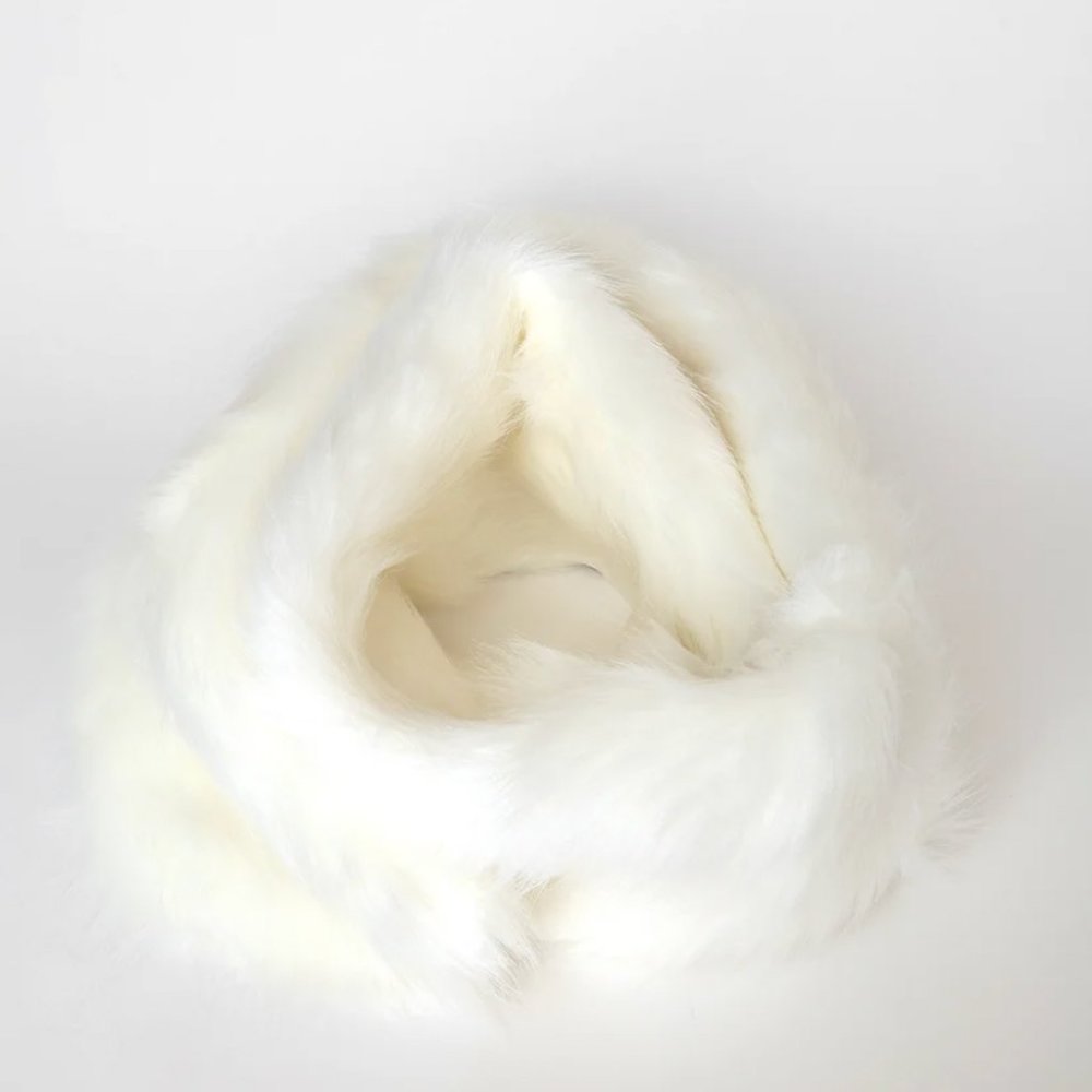 Ivory Faux Fur Wrap